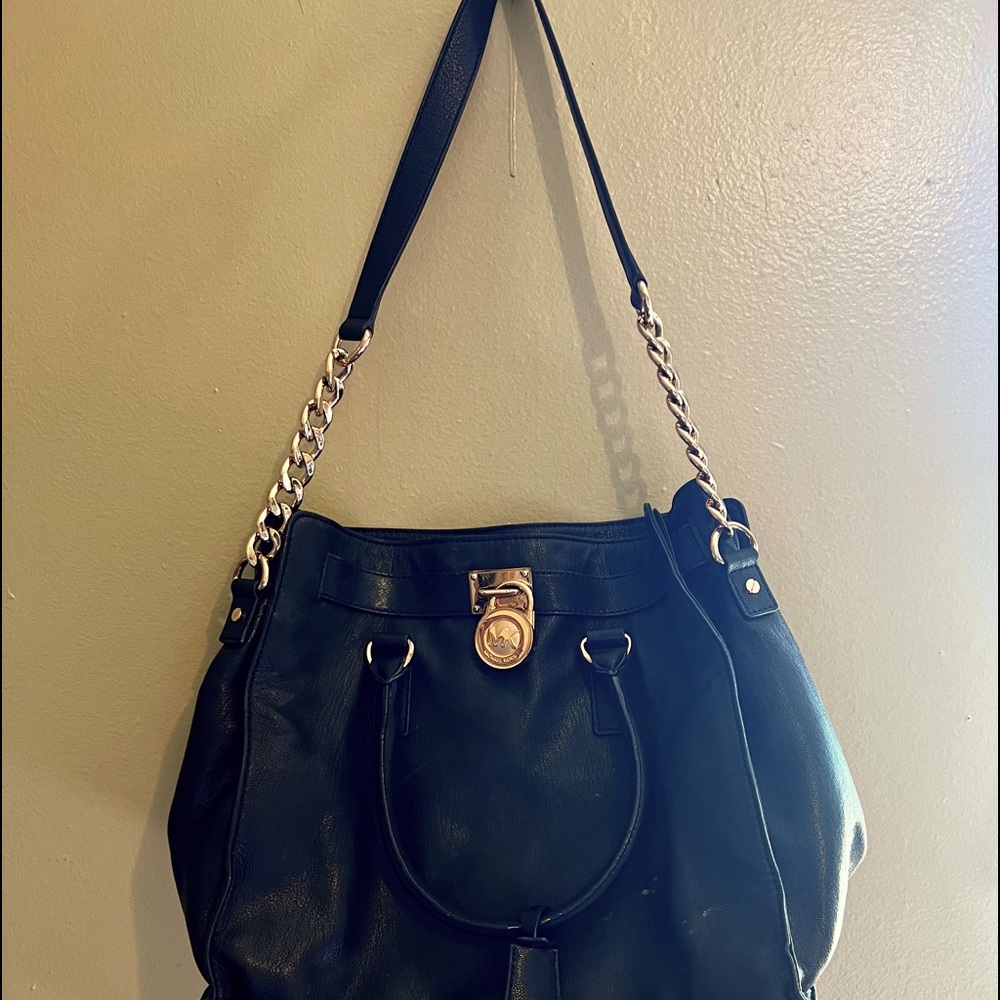 MK Hamilton bag large with Rose gold trimming